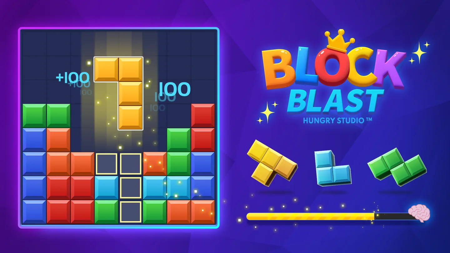 Block Blast! gameplay and logo artwork from the Blog1 Word article